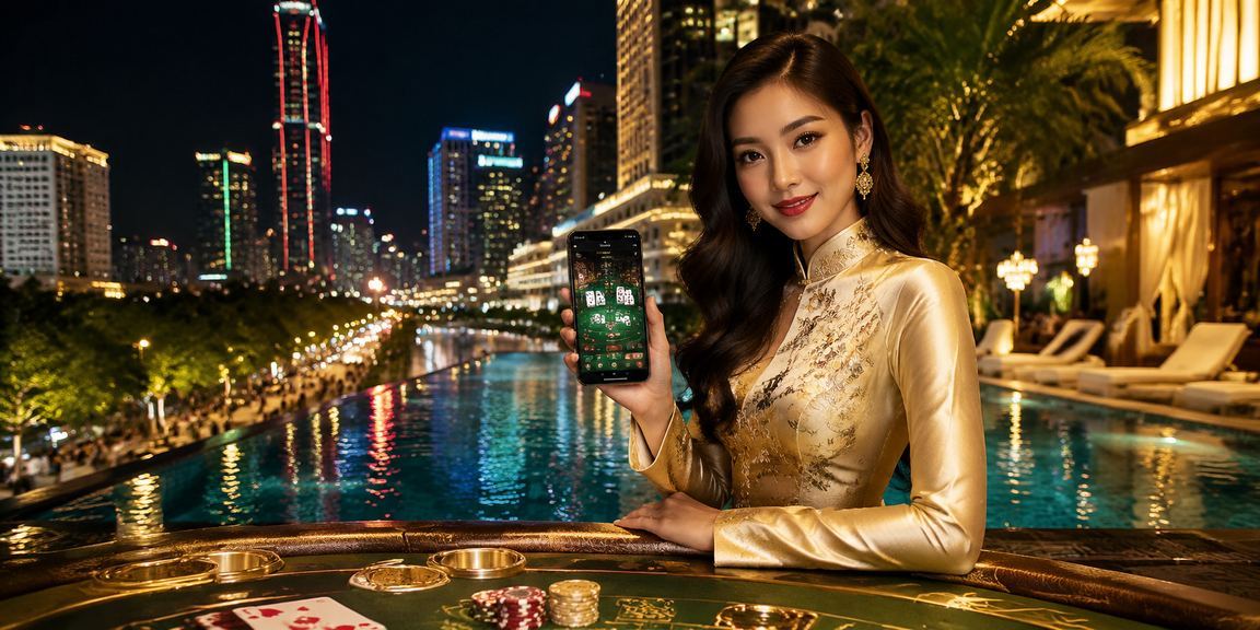 Người chơi baccarat live casino tại TP.HCM trong không gian truyền thống áo dài