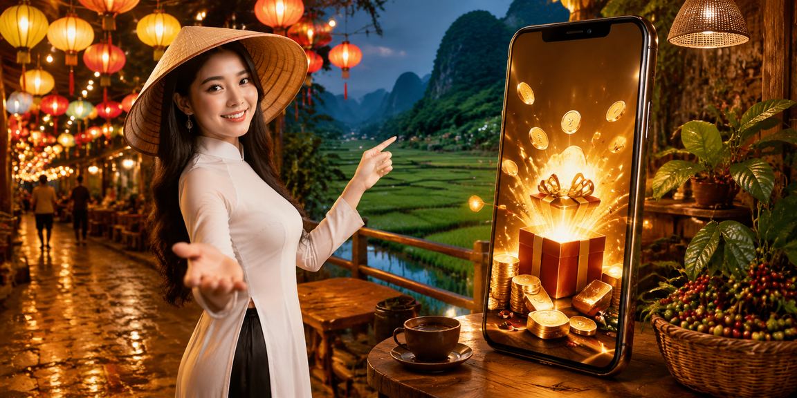 Người dùng Ninh Bình kiểm tra thưởng nạp tiền tại quán cà phê qua p3vip